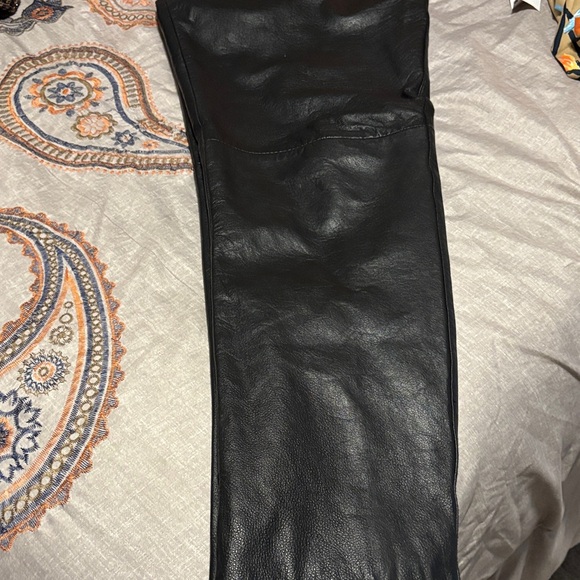 Vintage Benard Couture Genuine Black Leather Pants - Picture 4 of 8